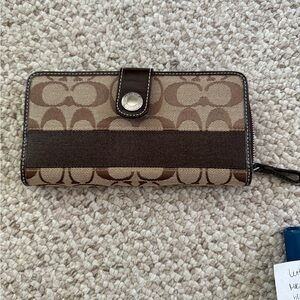 Zip around coach wallet